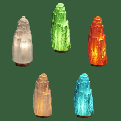 Selenite lamps